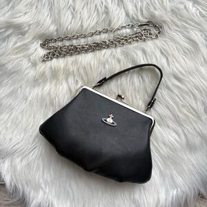 Vivienne Westwood Black Leather Crossbody Bag